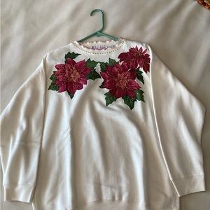 White crewneck with design